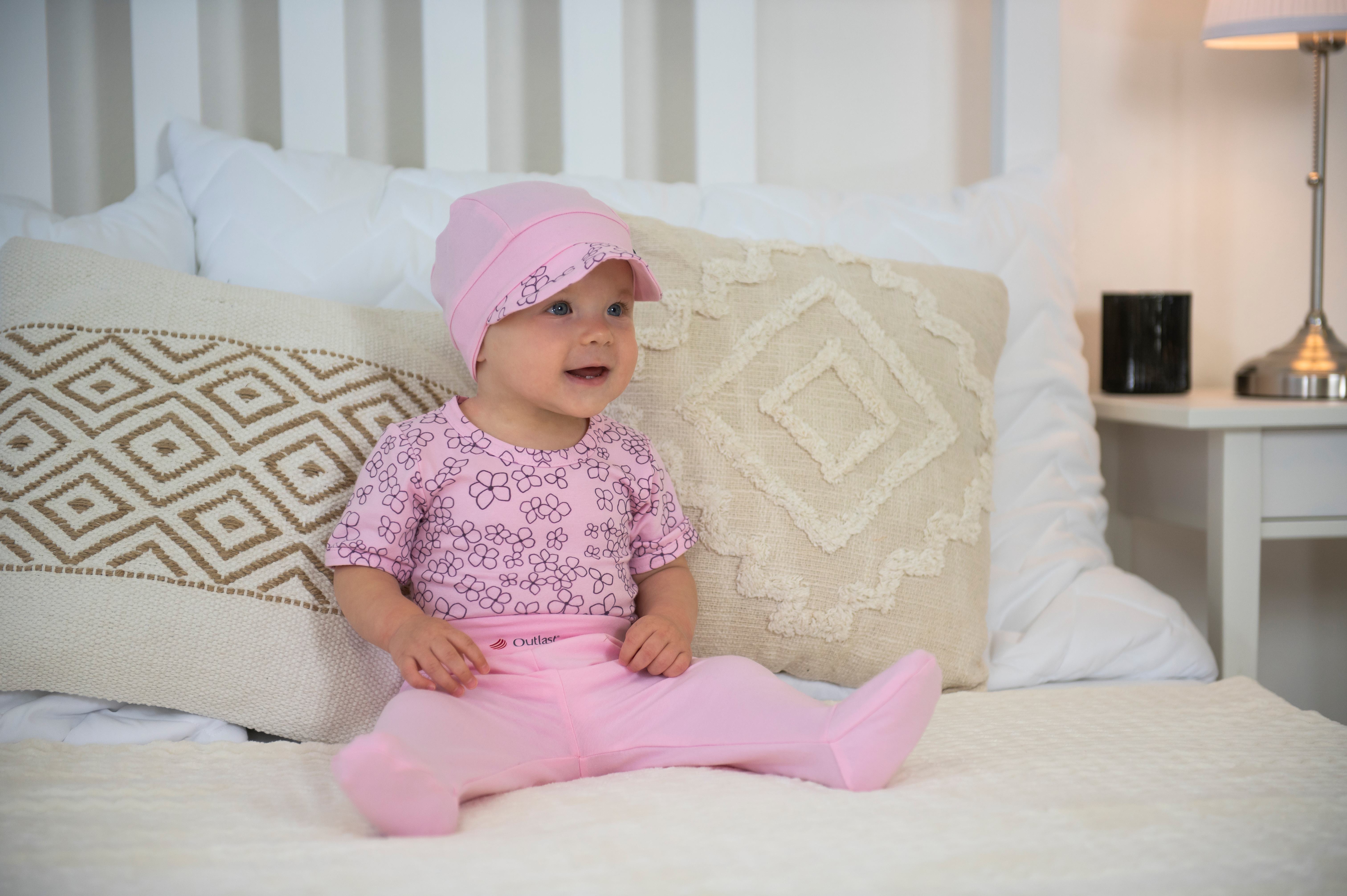 Kšiltovka tenká vzor Outlast® - růžová baby/růžová baby kytičky 4 | 45-48 cm