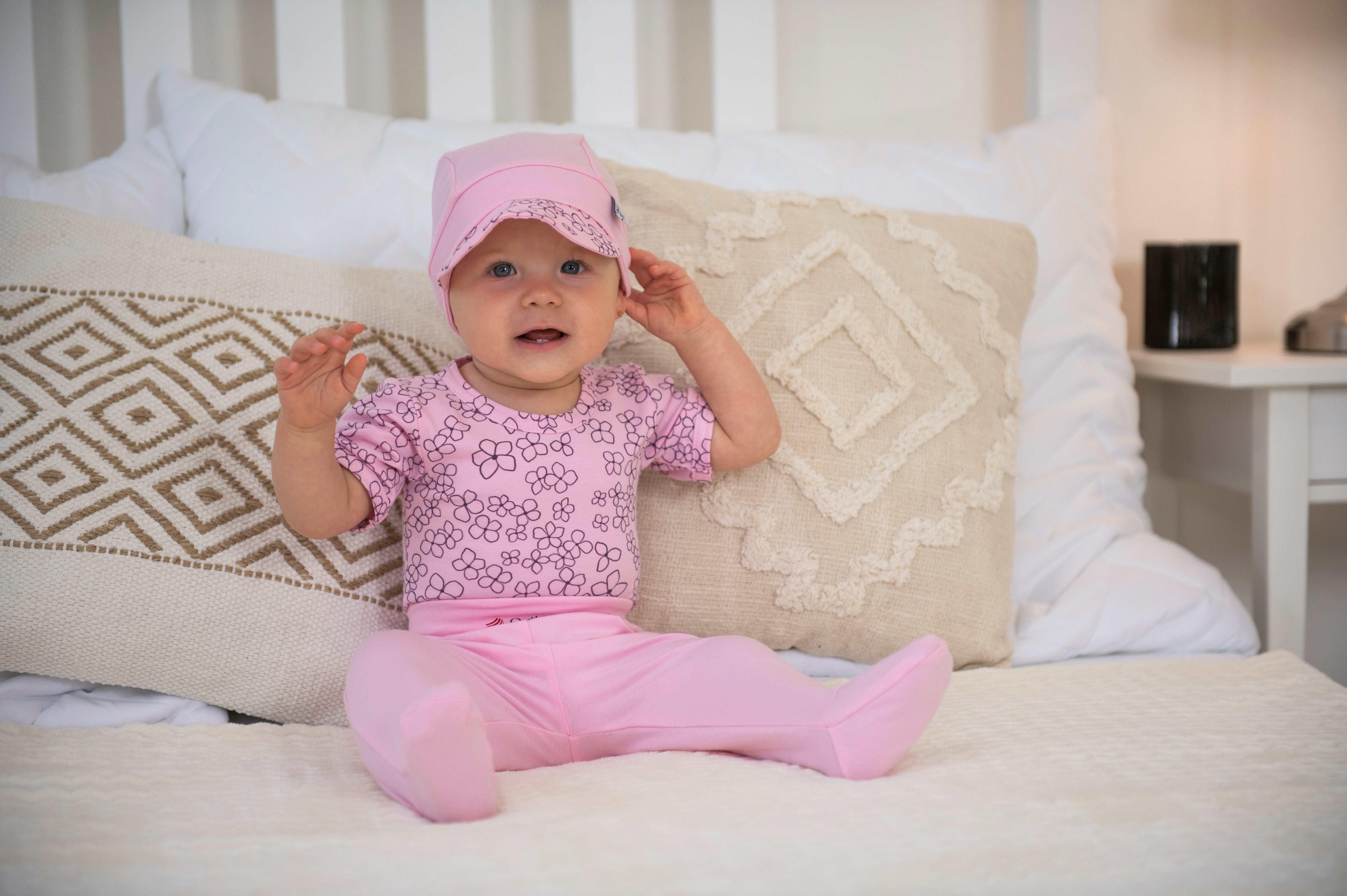 Kšiltovka tenká vzor Outlast® - růžová baby/růžová baby kytičky 4 | 45-48 cm