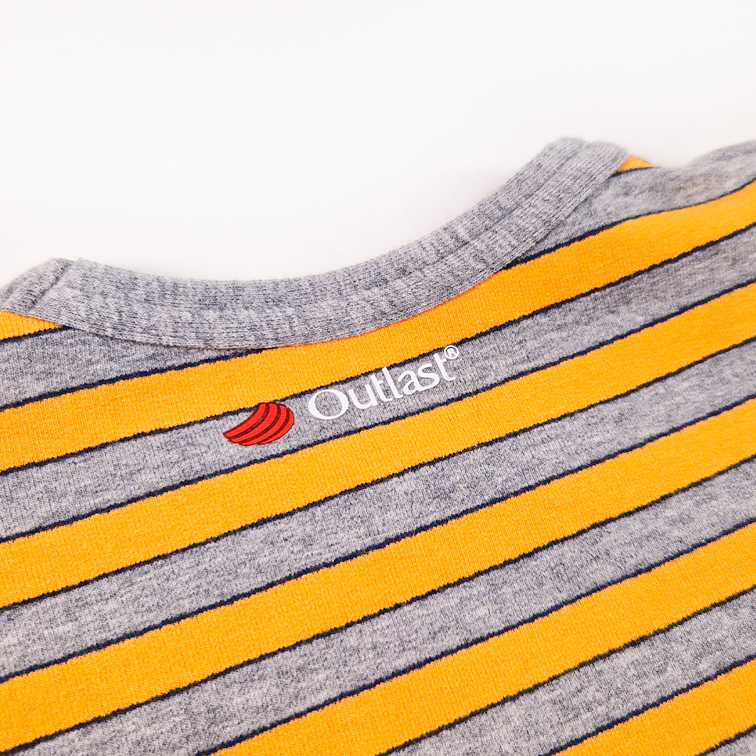 Pyžamo DR smyk Outlast® - pruh šedooranžový/šedý melír 116