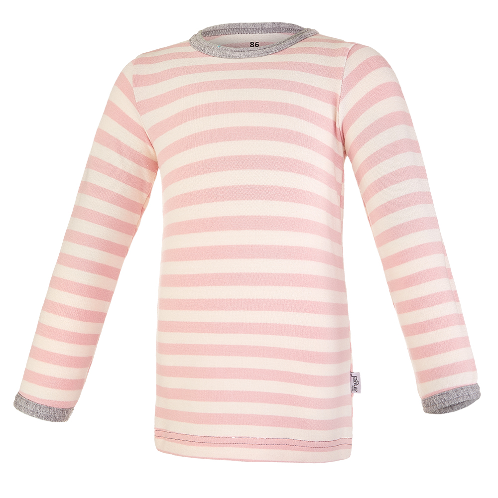 Pyžamo DR smyk Outlast® - pruh růžový/šedý melír 122