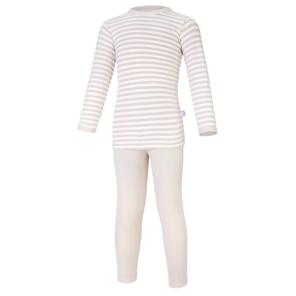 Pyžamo DR smyk Outlast® - pruh bílá káva/latte 110