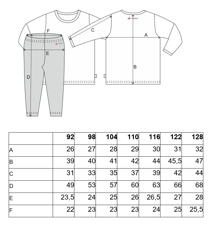 Pyžamo DR smyk Outlast® - pruh bílá káva/latte 122