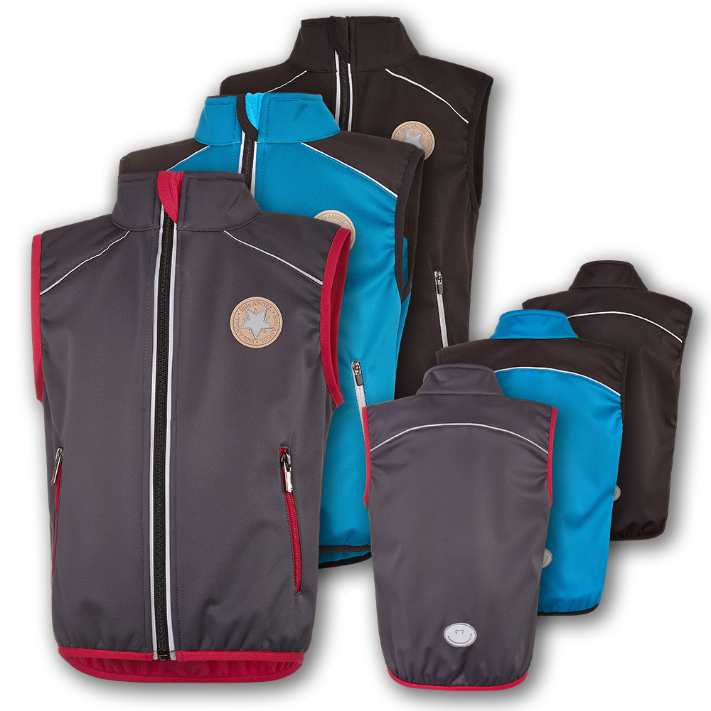 Vesta softshell STRETCH - černá 122