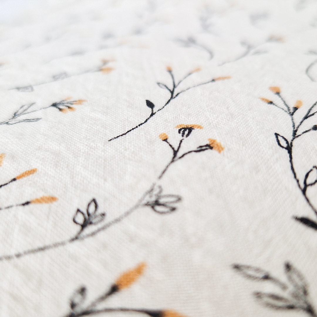 Zavinovačka šněrovací pevná záda ANGEL - Outlast® - krémová černožluté větvičky