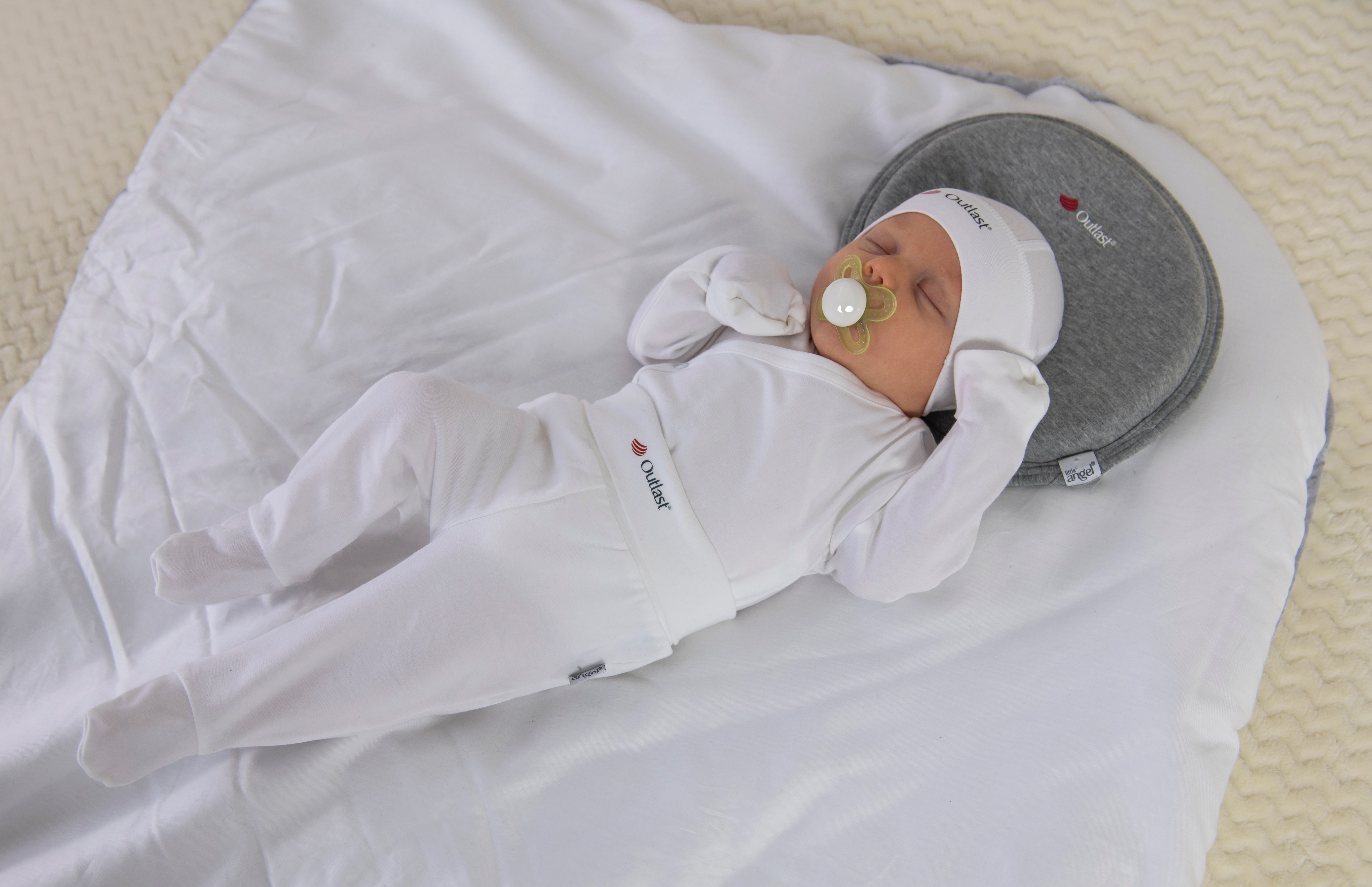 Zavinovačka šněrovací pevná záda ANGEL - Outlast® - krémová černožluté větvičky