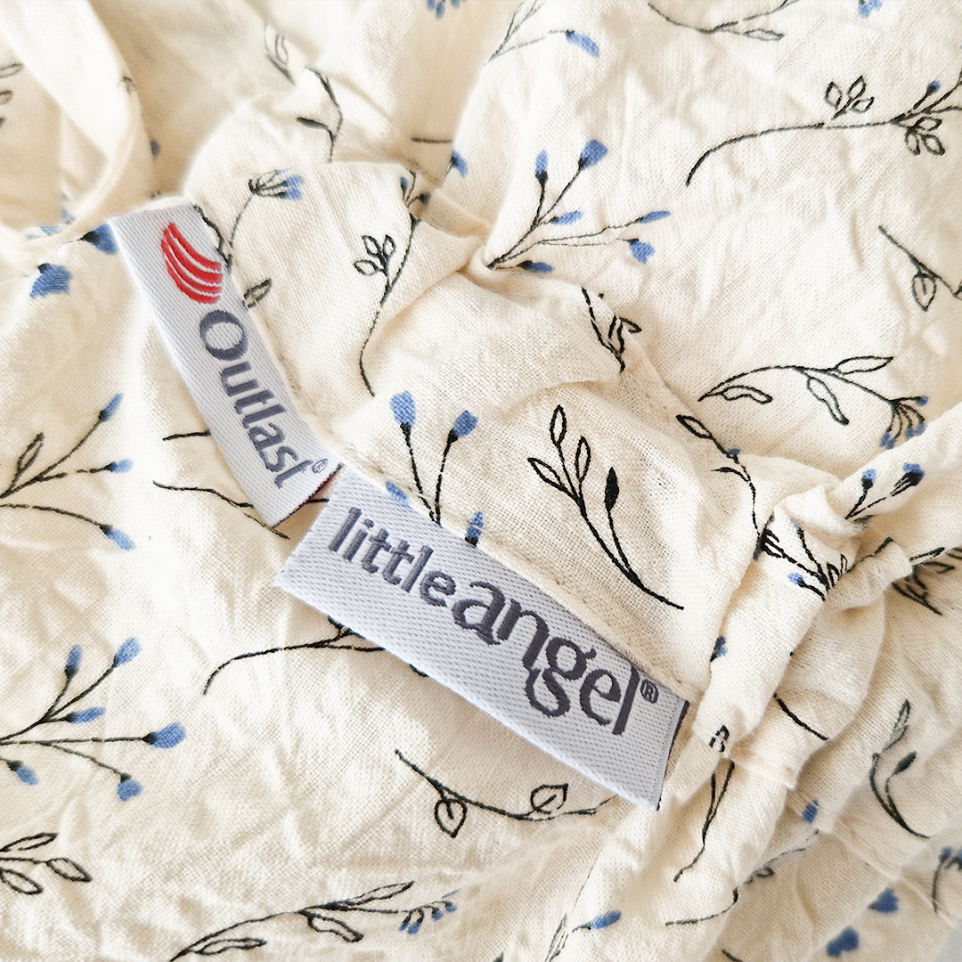 Zavinovačka šněrovací pevná záda ANGEL - Outlast® - krémová černomodré větvičky