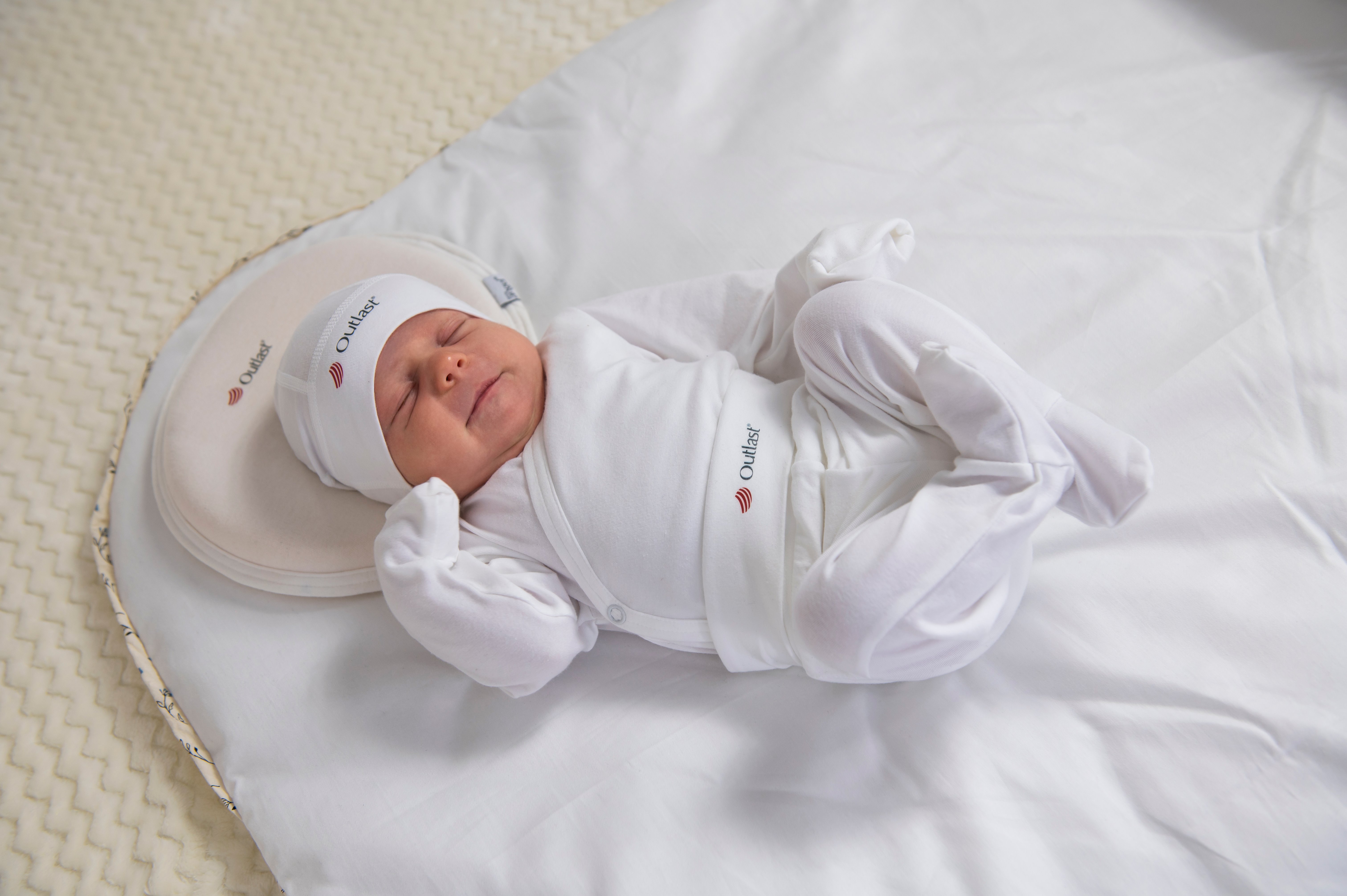 Zavinovačka šněrovací pevná záda ANGEL - Outlast® - krémová černomodré větvičky