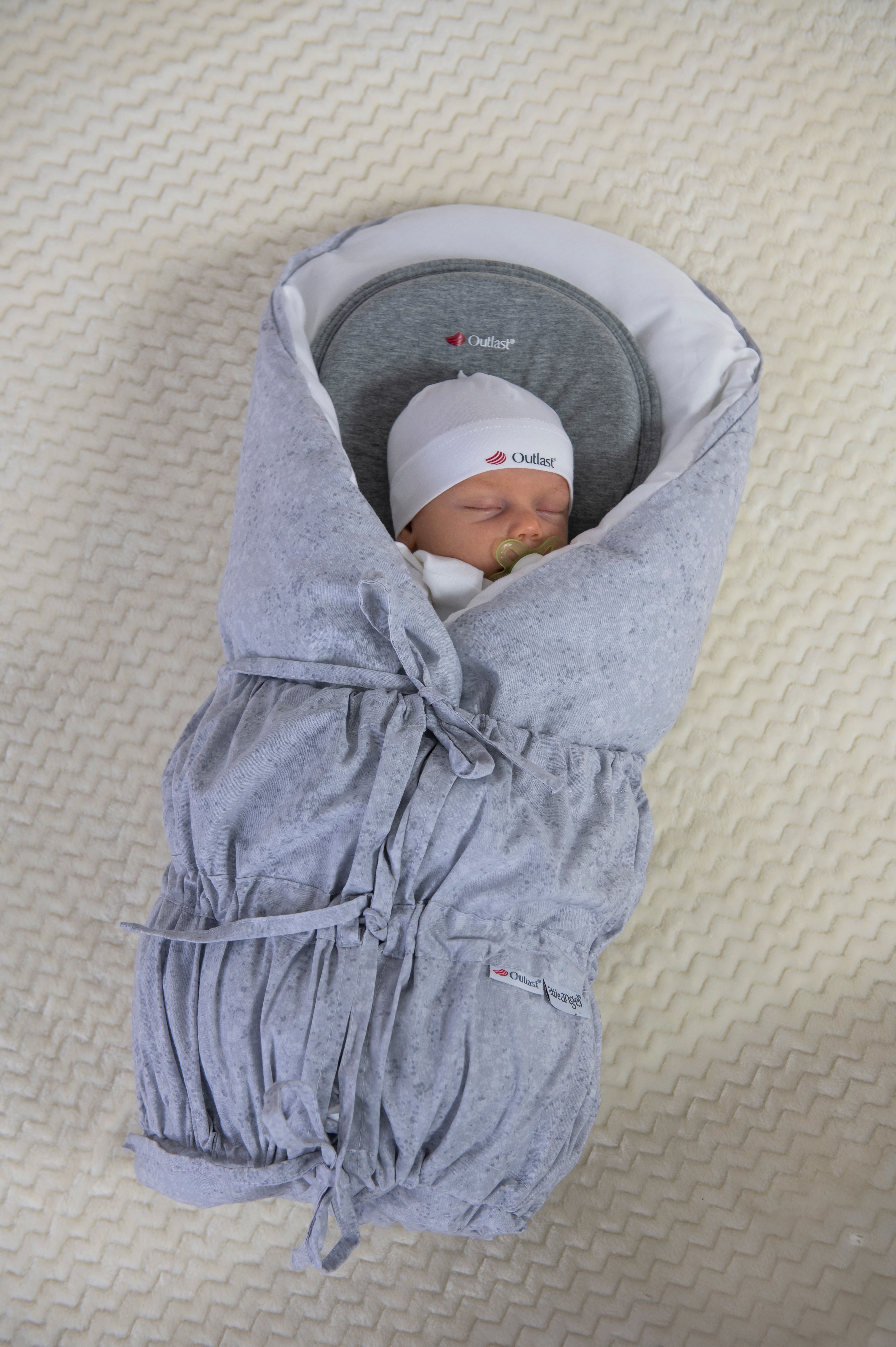 Zavinovačka šněrovací pevná záda ANGEL - Outlast® - šedá mramor