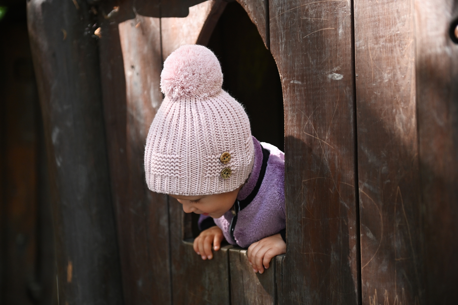 Čepice pletená bambule knoflíky Outlast ® - sv.šedá 3 | 42-44 cm