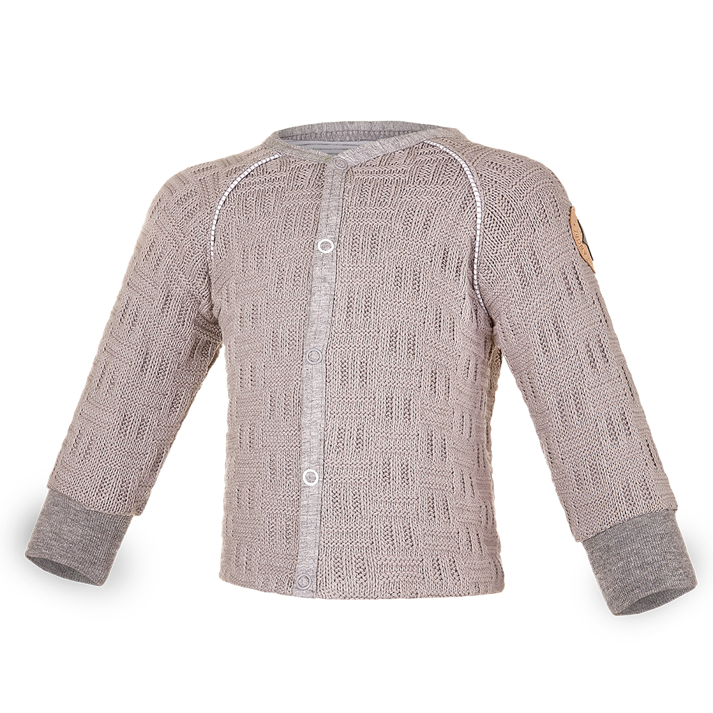 Kabátek podšitý Outlast® - šedá/pruh bílošedý melír 62-68