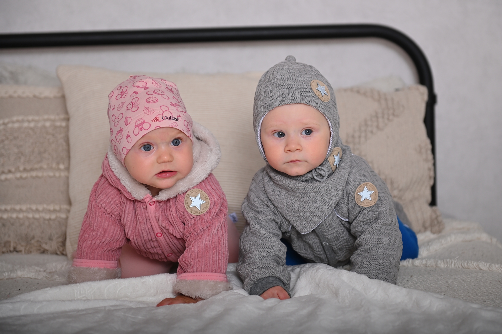 Kabátek podšitý Outlast® - šedá/pruh bílošedý melír 62-68