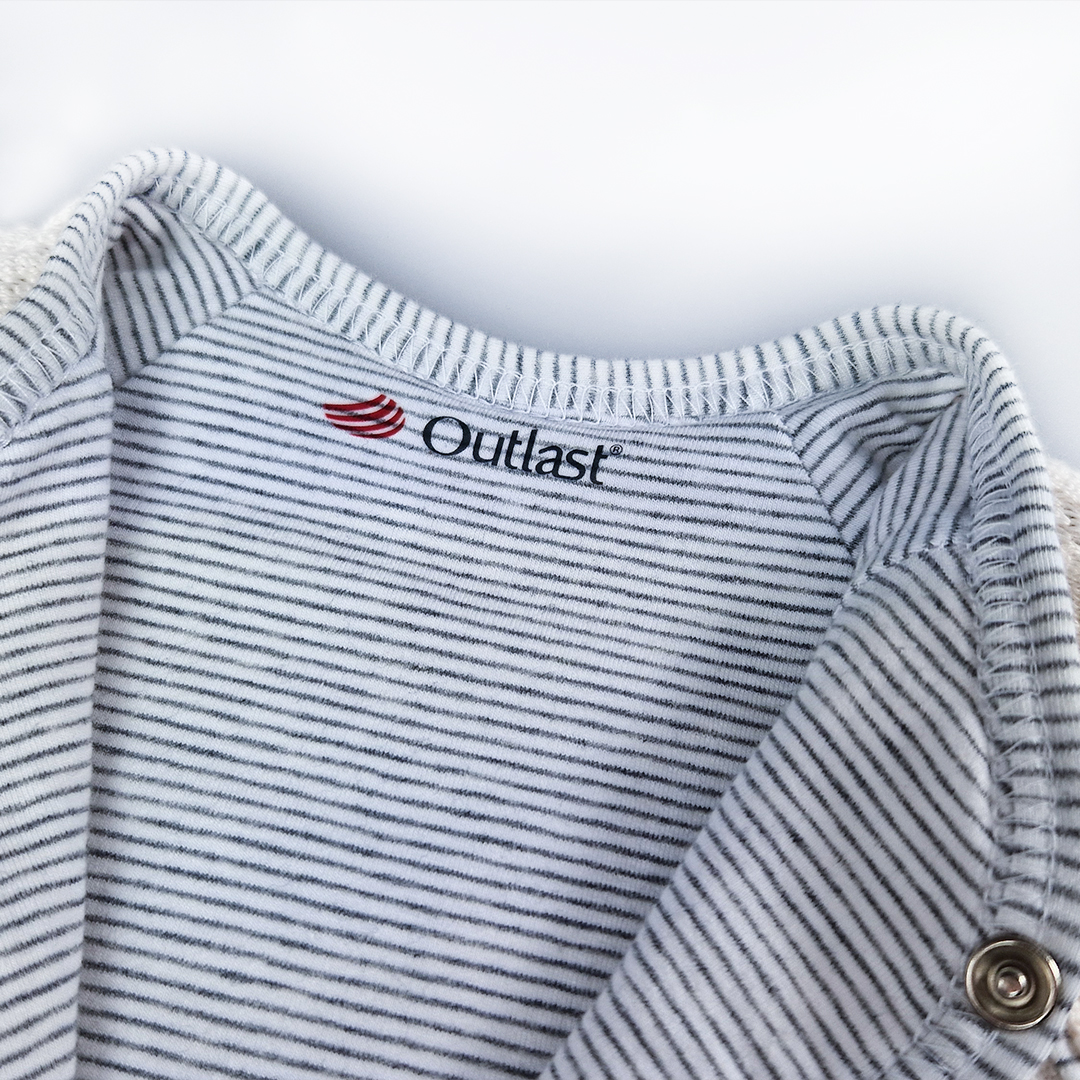 Kabátek podšitý Outlast® - Off White/pruh bílošedý melír 74-80