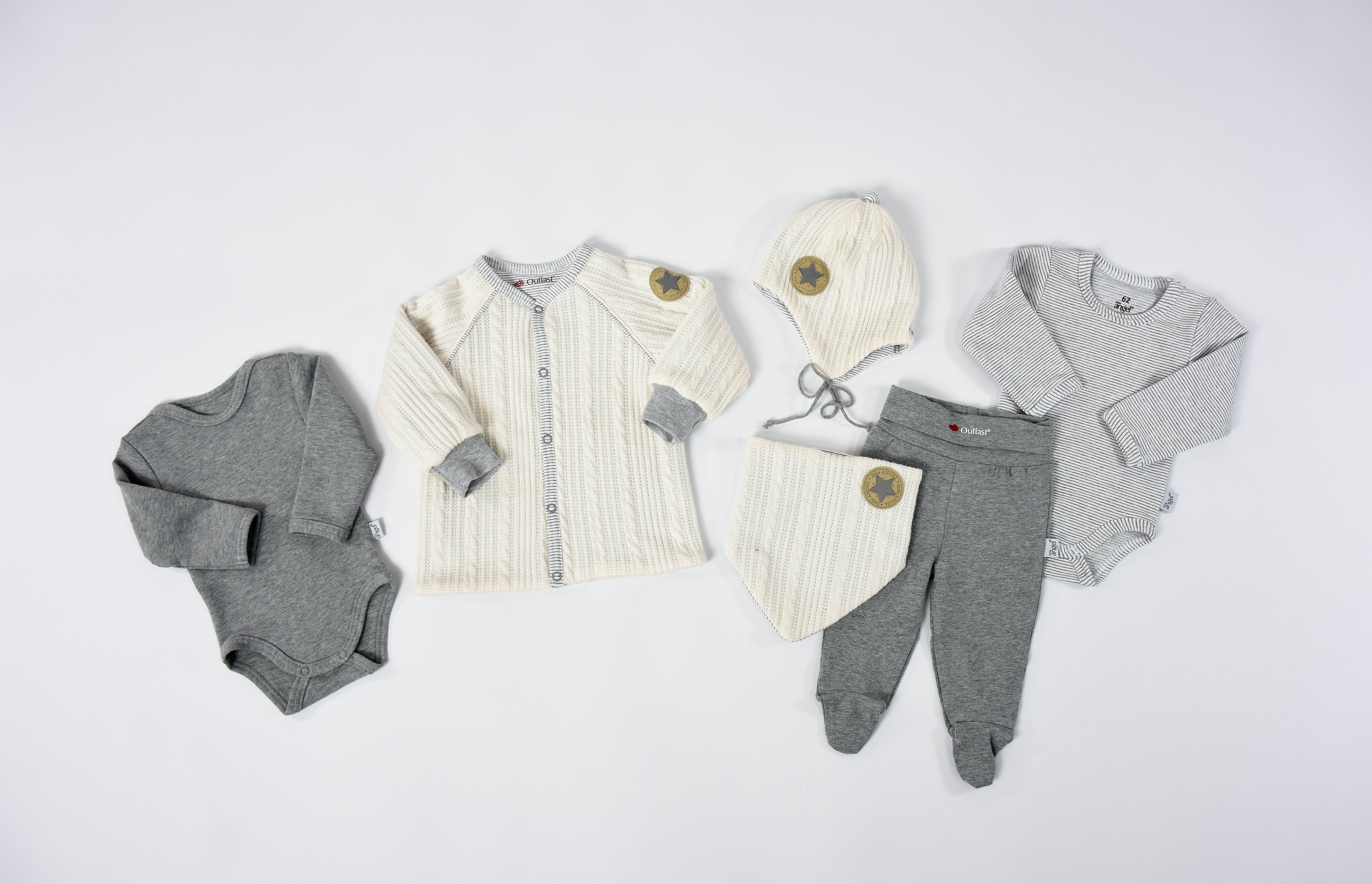 Kabátek podšitý Outlast® - Off White/pruh bílošedý melír 74-80