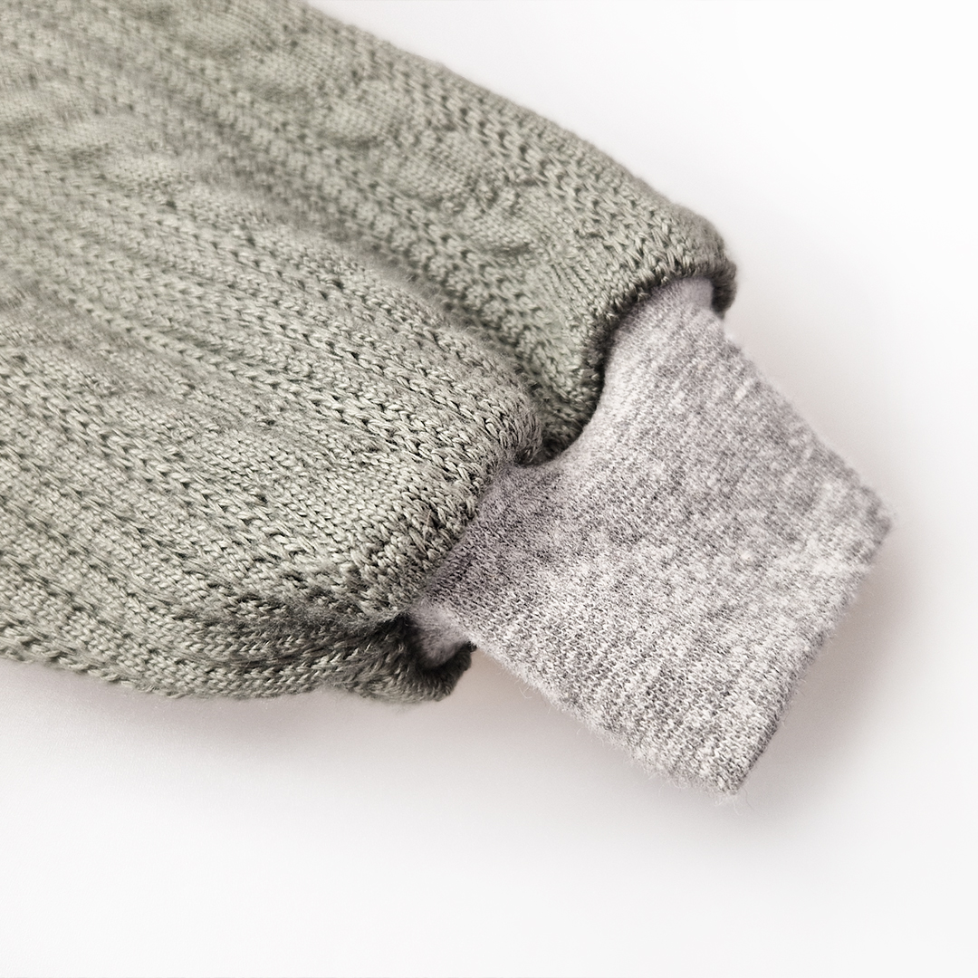 Kabátek podšitý Outlast® - mechová/pruh bílošedý melír 62-68