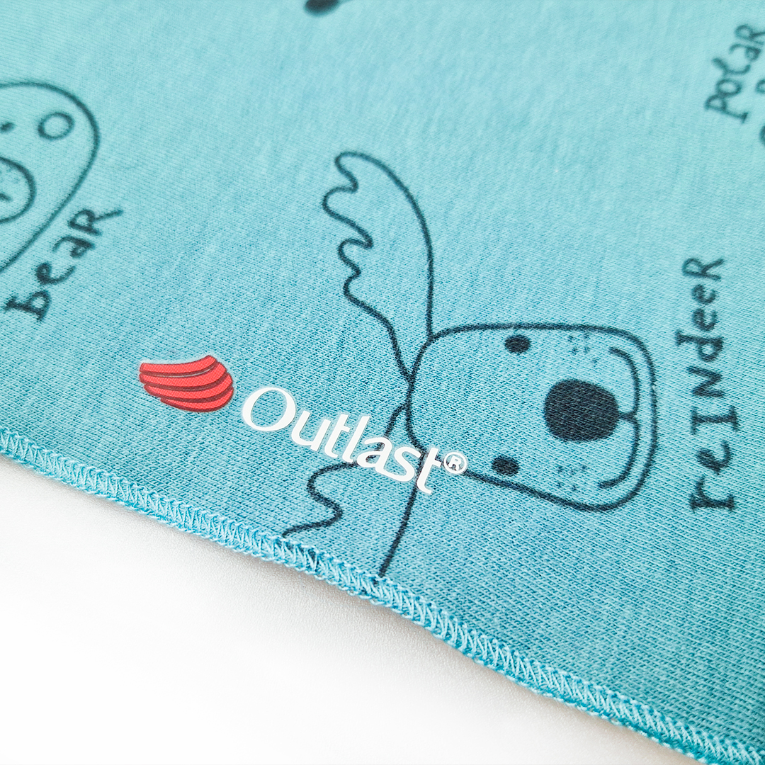 Nákrčník dětský smyk TISK Outlast® - tm.tyrkys zvířátka UNI