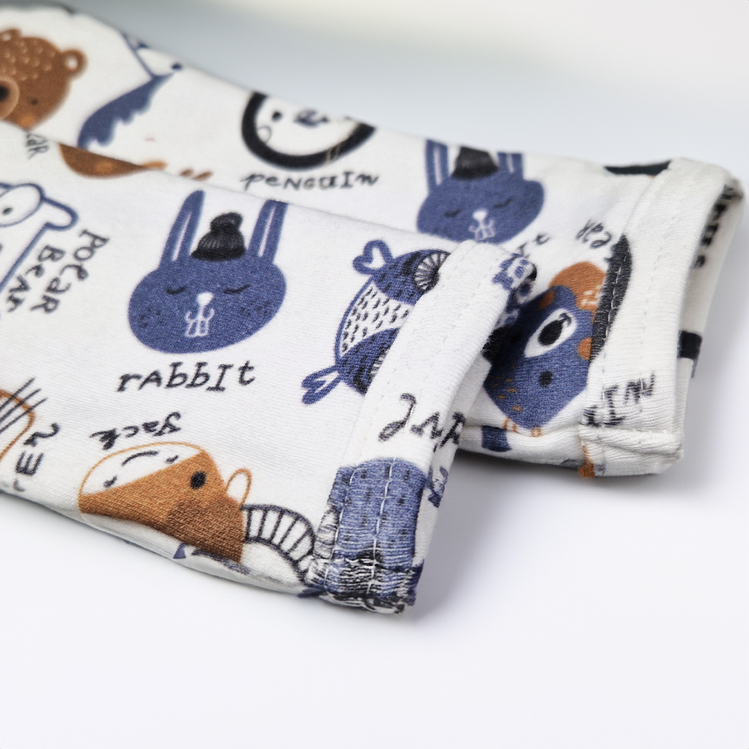 Body tričko smyk TISK Outlast® - bílá barevná zvířátka 92