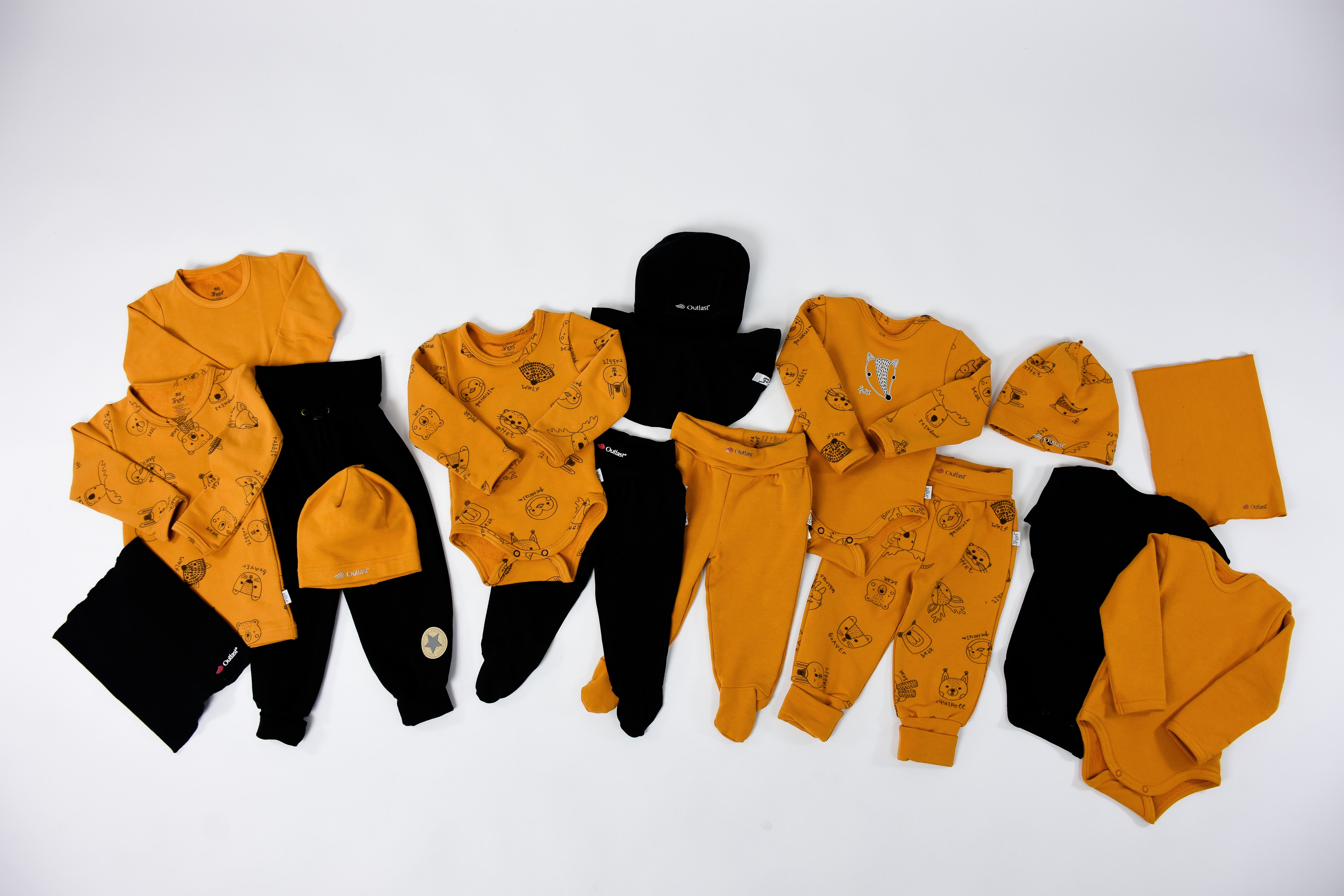 Body tričko smyk TISK Outlast® - medová zvířátka 92