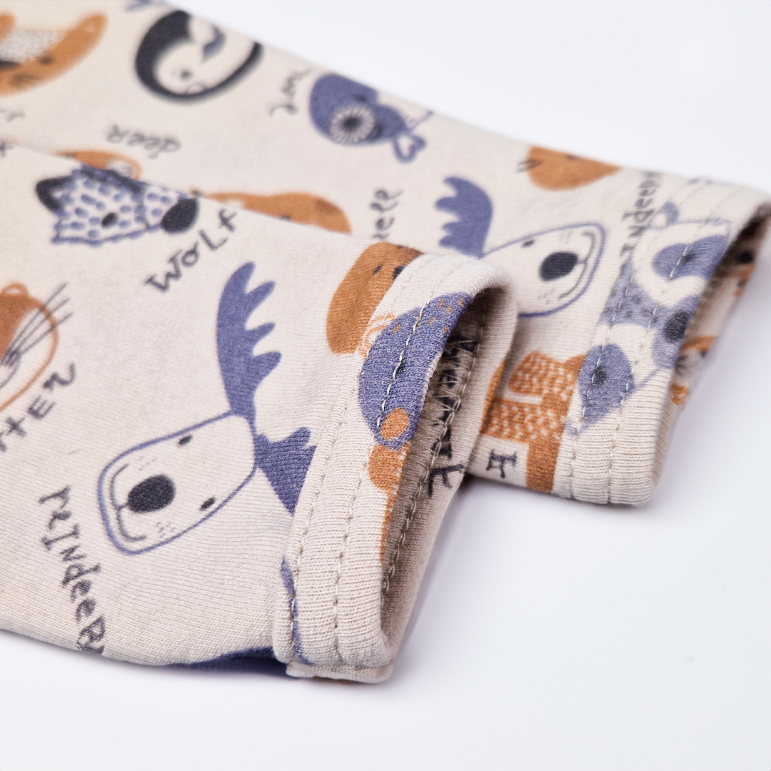 Body tričko smyk TISK Outlast® - latte barevná zvířátka 62