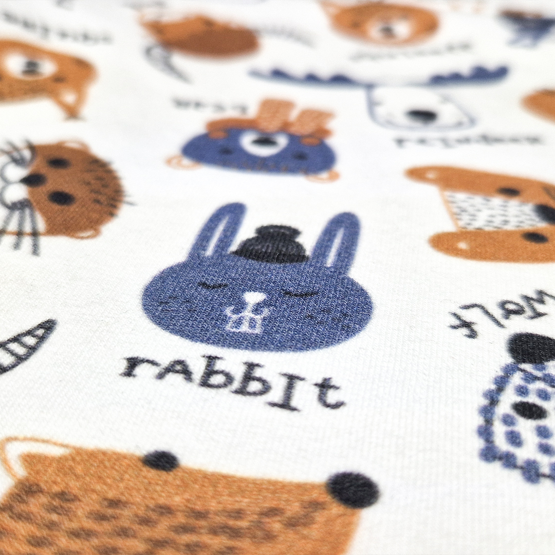 Tričko smyk DR TISK Outlast® - bílá barevná zvířátka 86