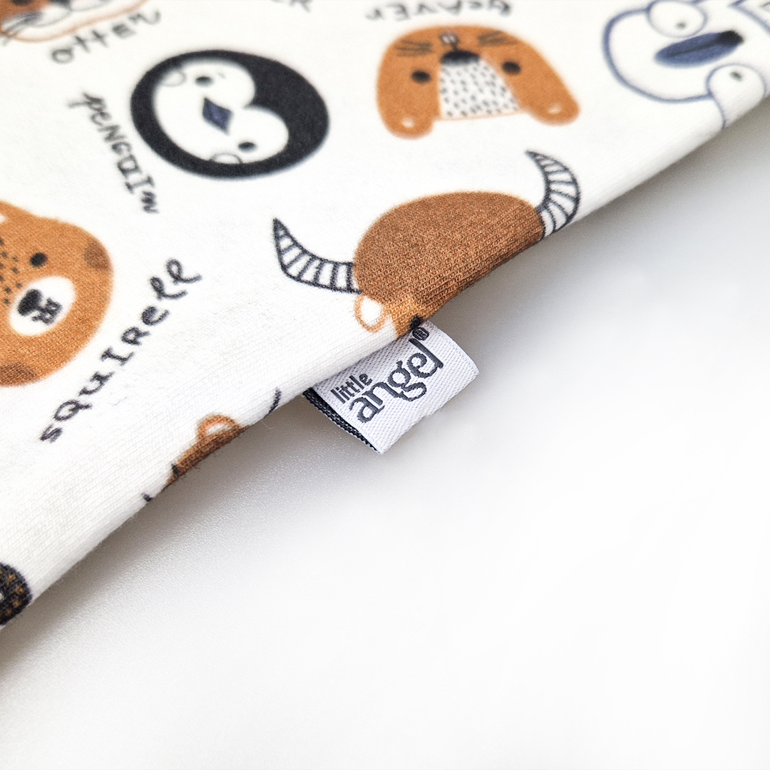 Tričko smyk DR TISK Outlast® - bílá barevná zvířátka 86