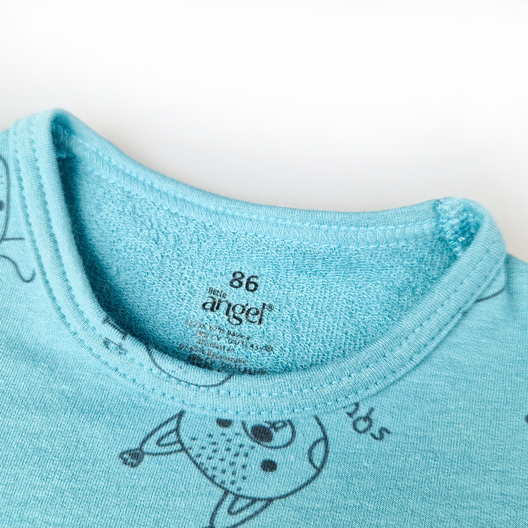 Tričko smyk DR TISK Outlast® - tm.tyrkys zvířátka 86