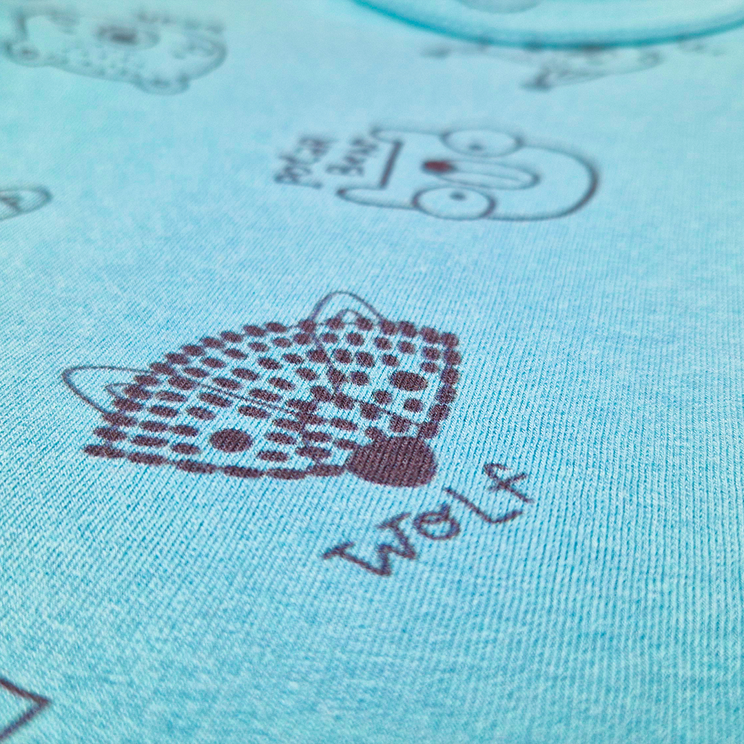 Tričko smyk DR TISK Outlast® - tm.tyrkys zvířátka 86