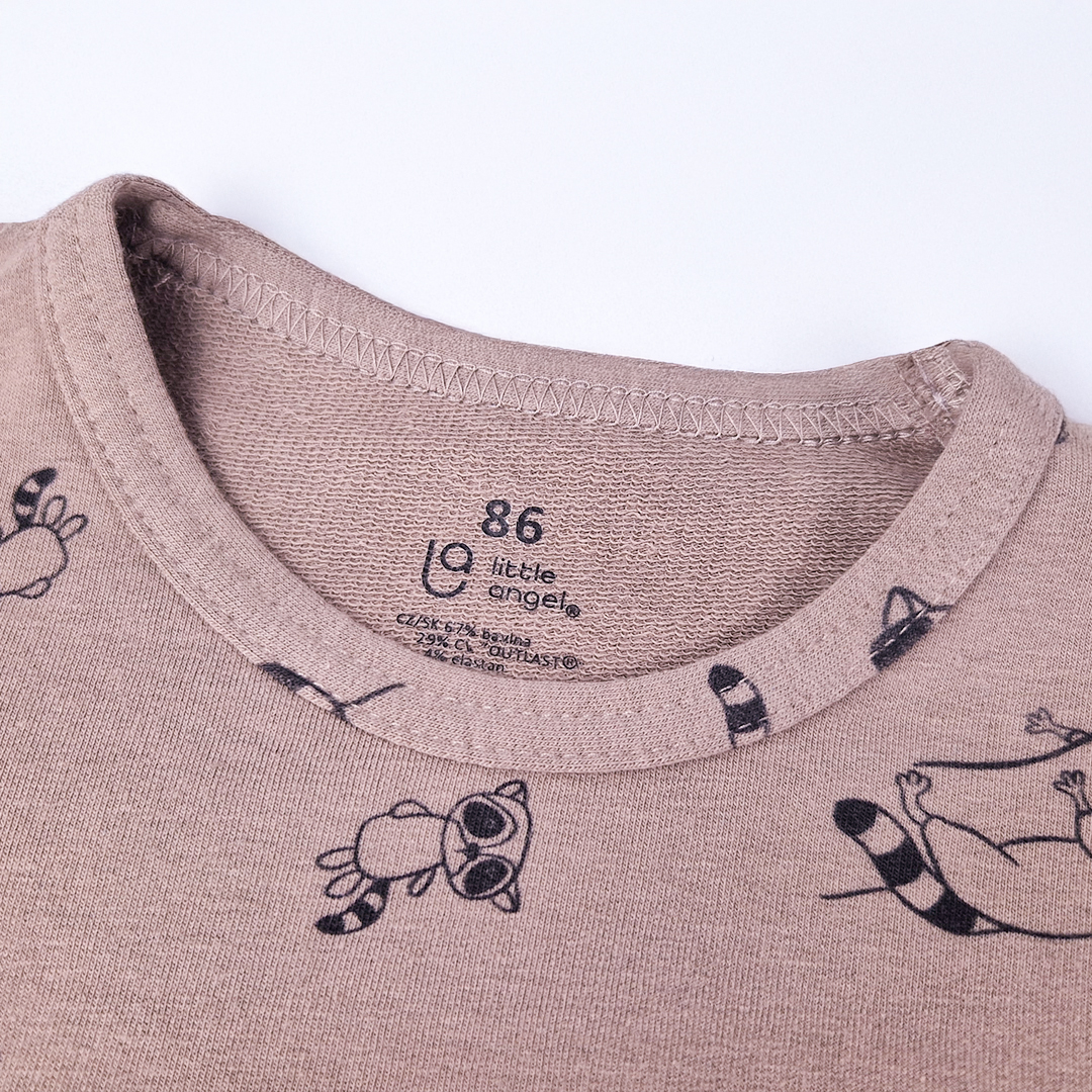 Tričko smyk DR TISK Outlast® - oříšková mývalové 98