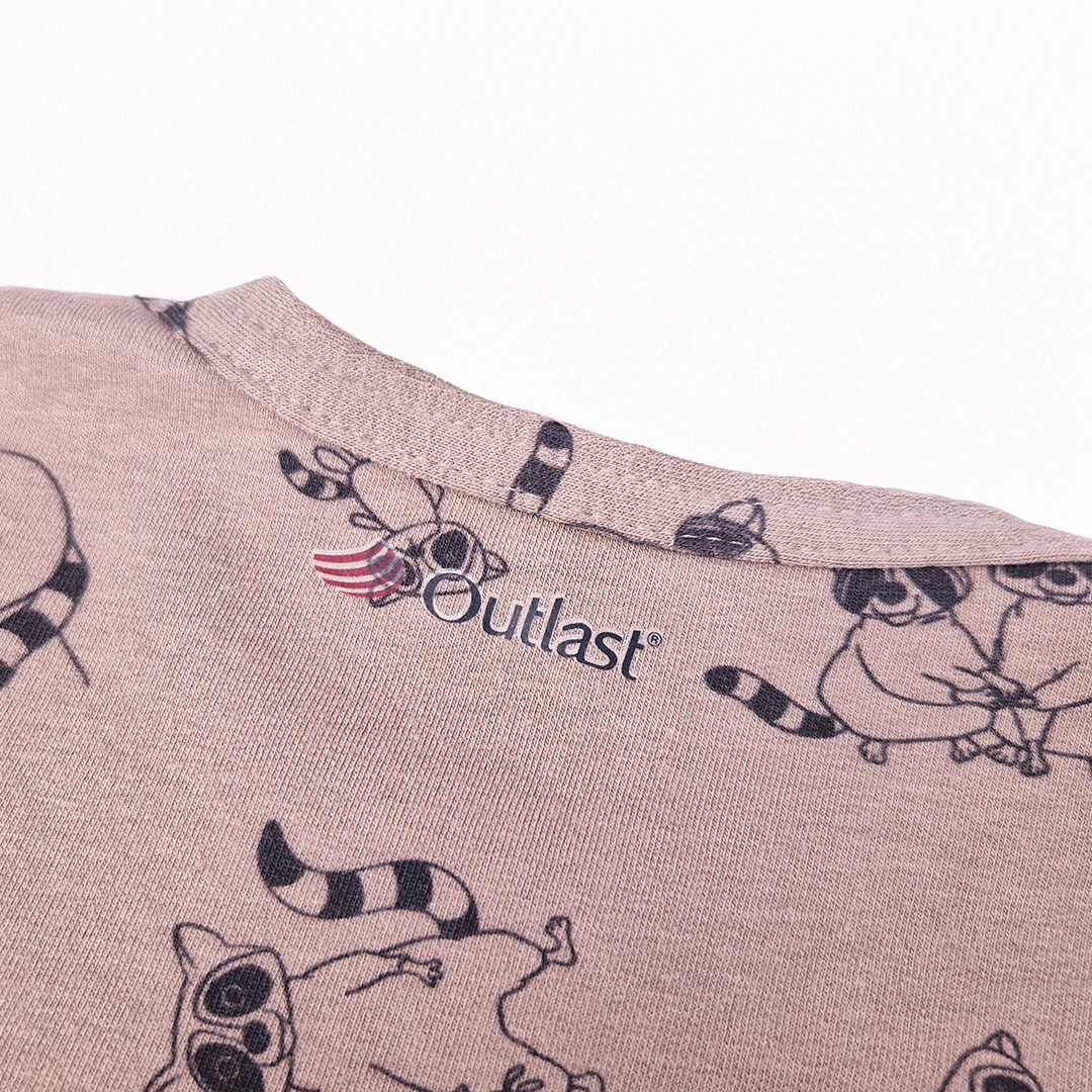 Tričko smyk DR TISK Outlast® - oříšková mývalové 98