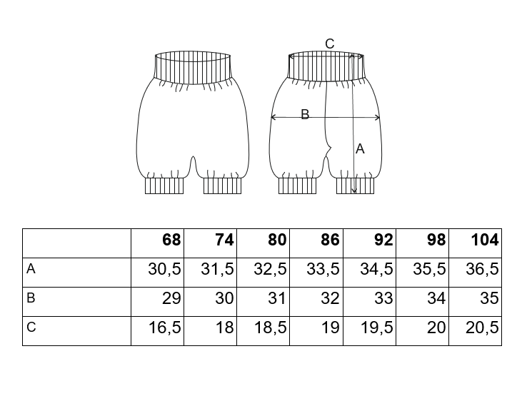 Šortky tenké harémky - denim 98