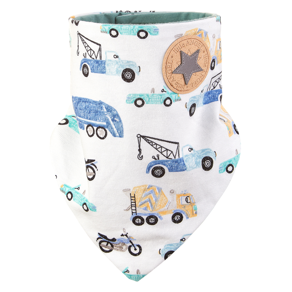 Šátek na krk podšitý Outlast® - sv.mentol auta/tm.lišejník UNI