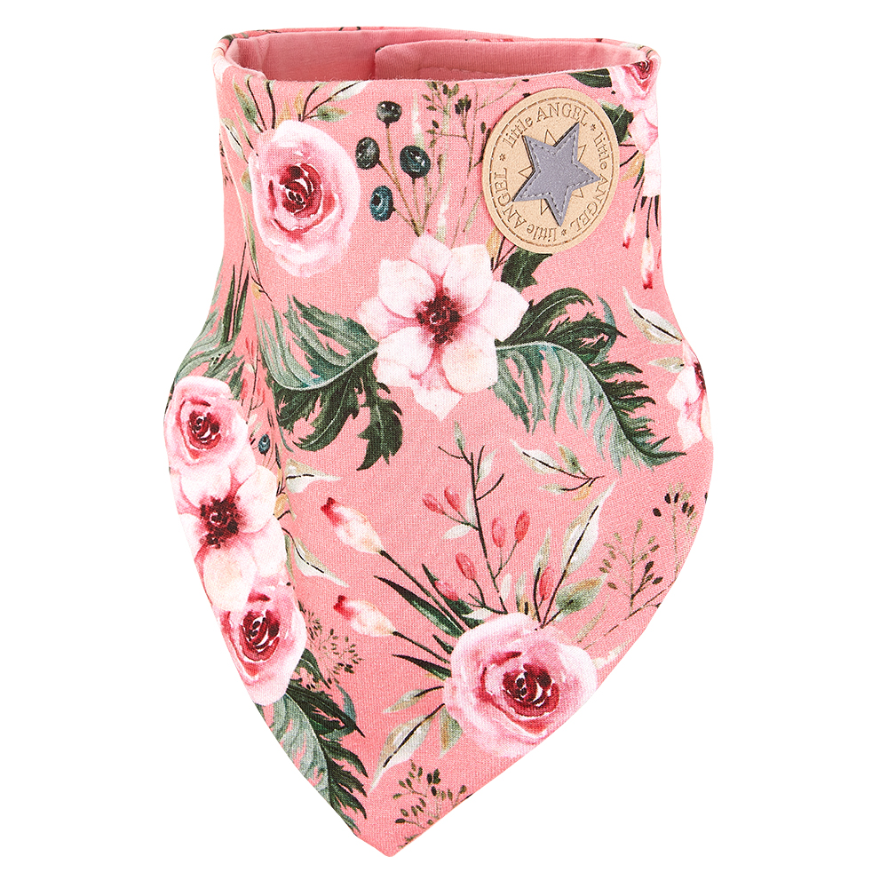 Šátek na krk podšitý Outlast® - květy/starorůžová UNI