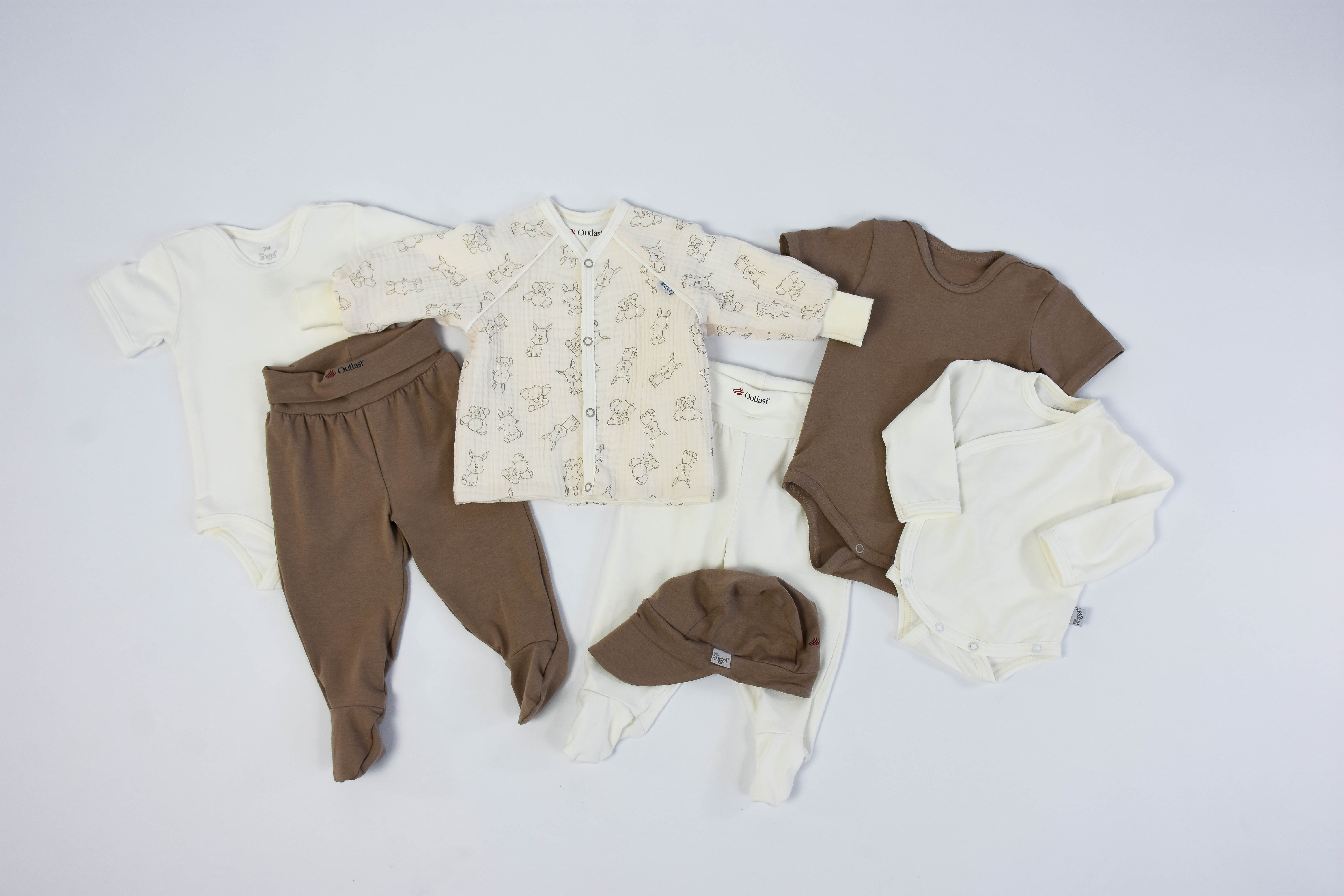 Polodupačky tenké Outlast® - oříšková 56