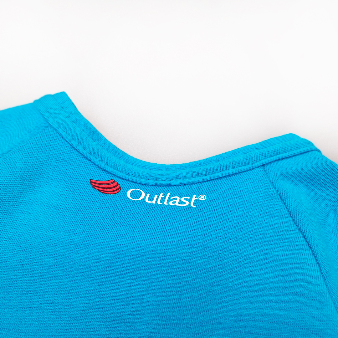 Overal tenký krátký Outlast® - azurová 86