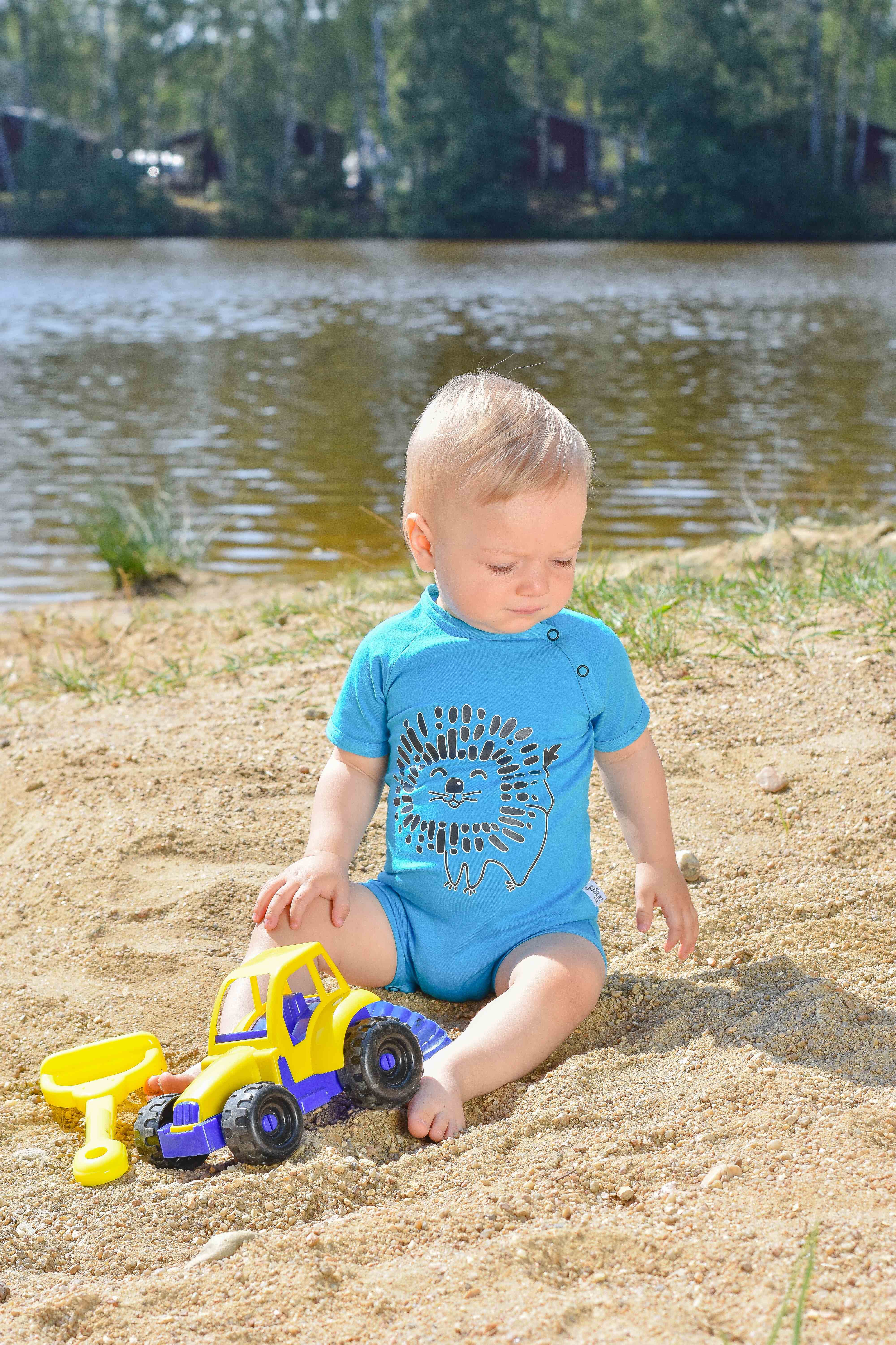 Overal tenký krátký Outlast® - azurová 86