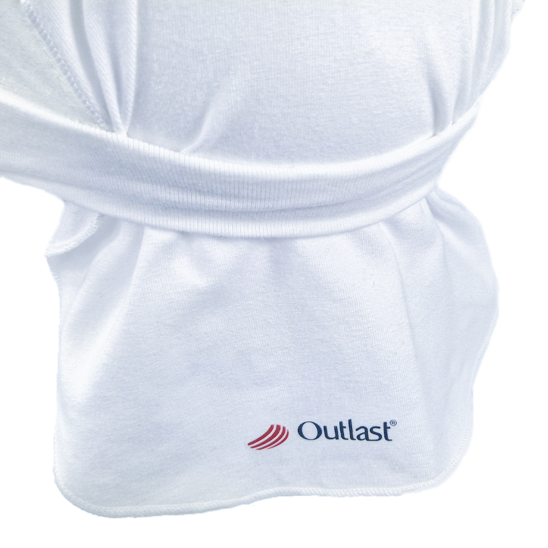 Kšiltovka tenká pirát Outlast® - bílá/pruh bíločerný 2 | 39-41 cm