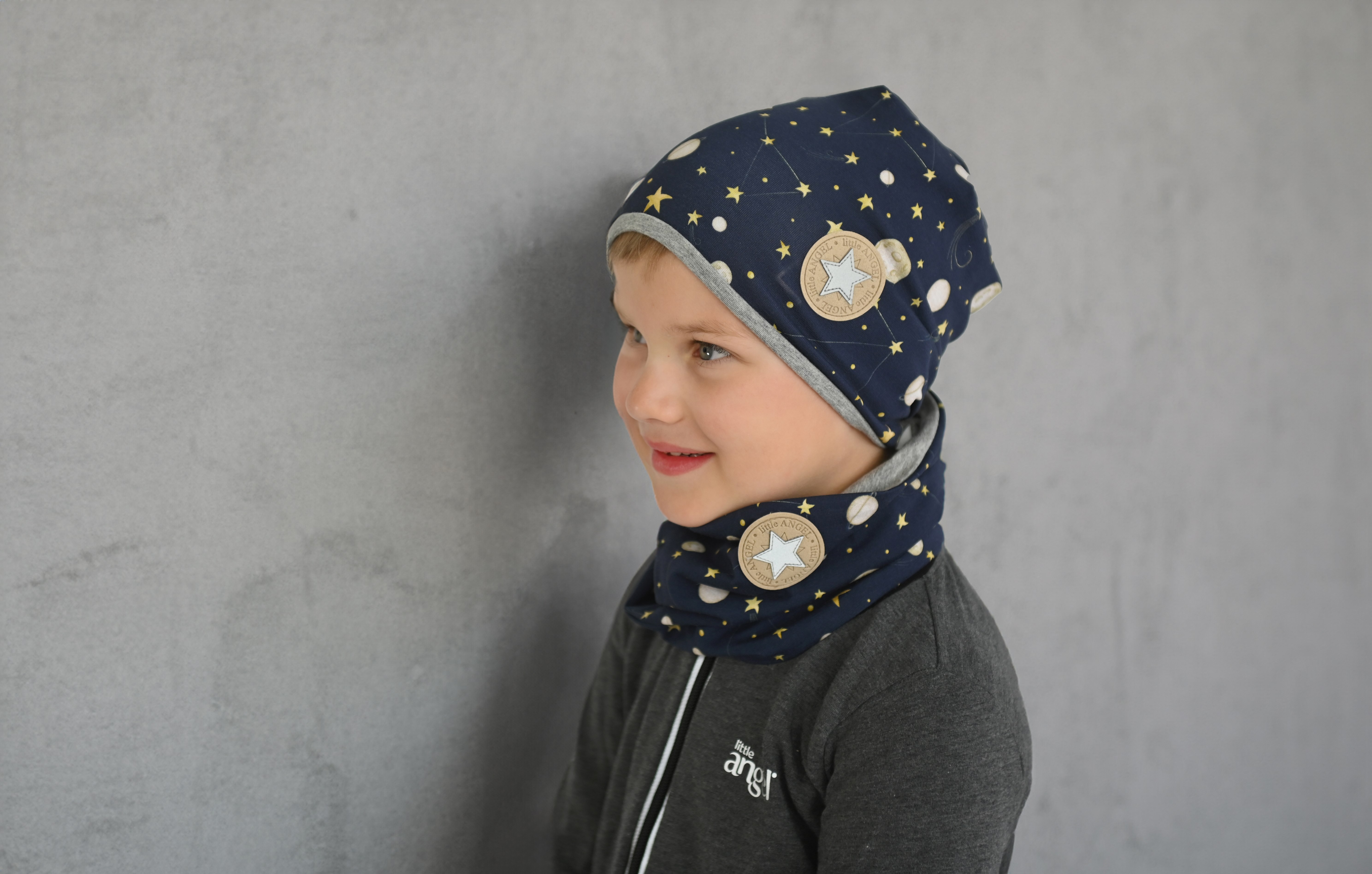 Čepice podšitá Outlast® - souhvězdí/šedý melír 3 | 42-44 cm