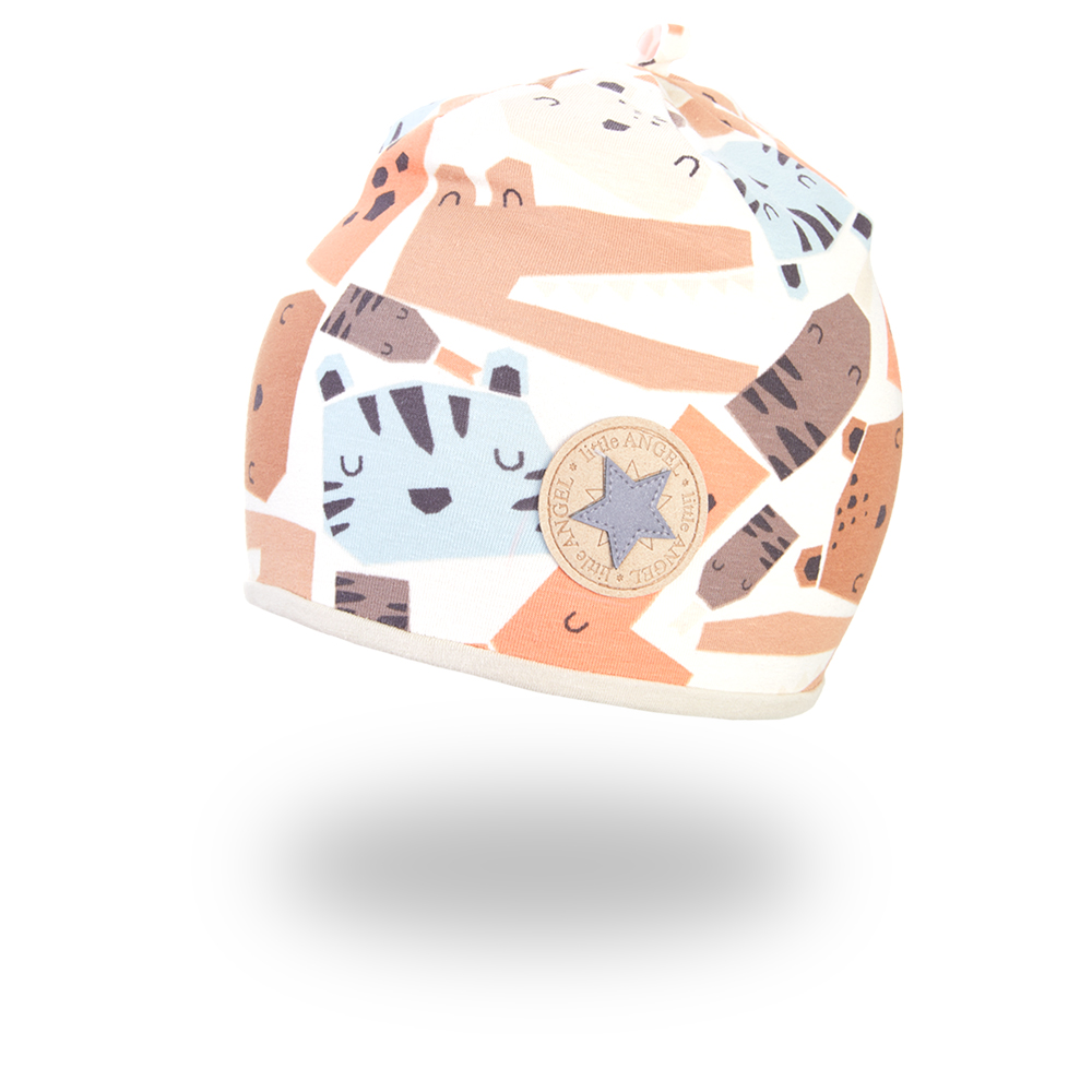 Čepice podšitá Outlast® - zvířátka barevná/sv.béžová 3 | 42-44 cm