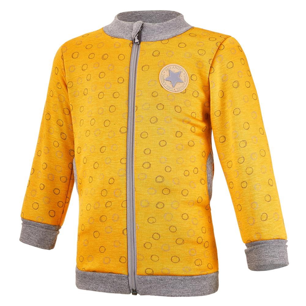 Mikina hřejivá rozepínací - okrová 80