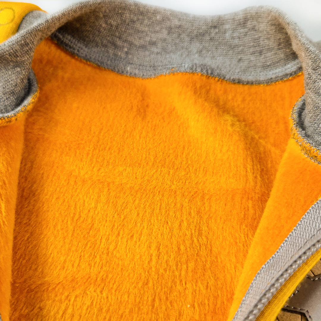 Mikina hřejivá rozepínací - okrová 86