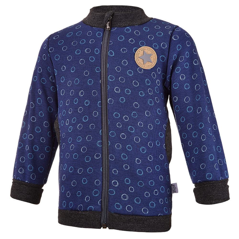 Mikina hřejivá rozepínací - modrá 80