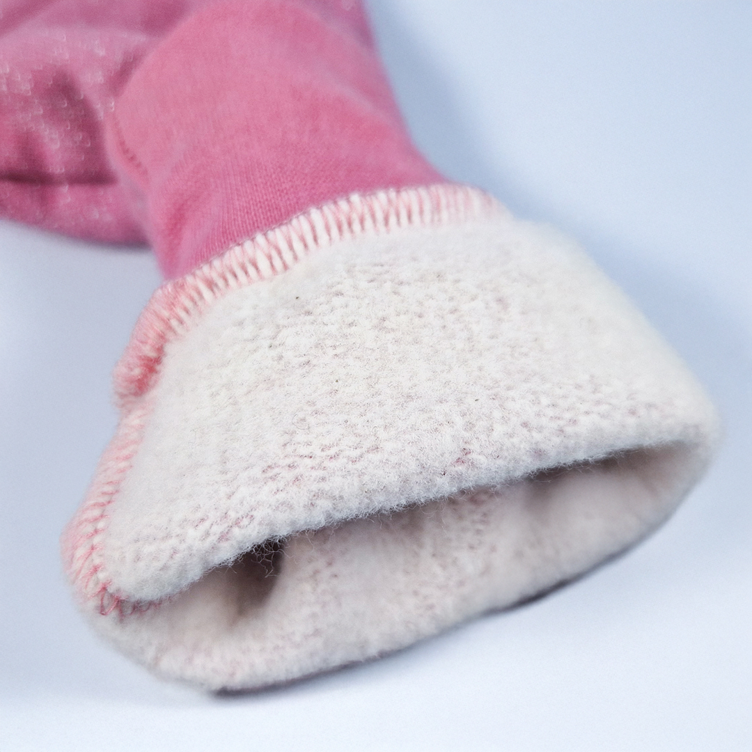 Šaty mikinové hřejivé - růžová lesk 116