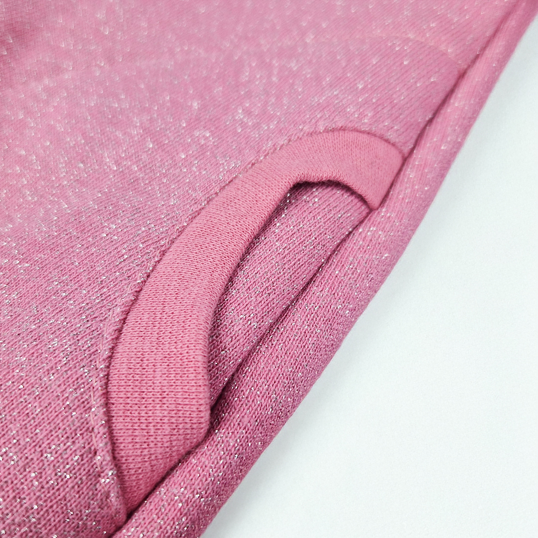 Šaty mikinové hřejivé - růžová lesk 116