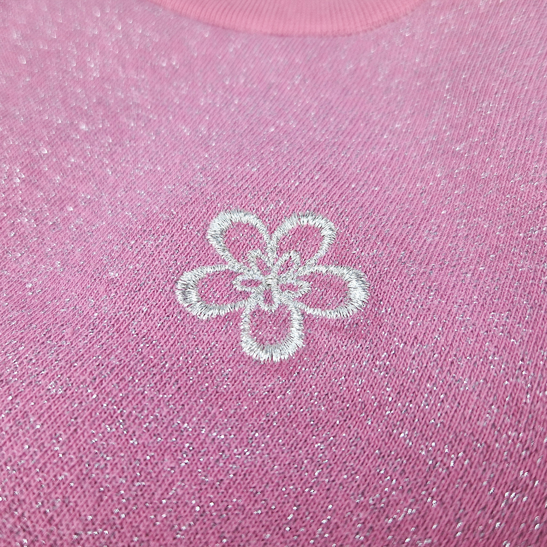 Šaty mikinové hřejivé - růžová lesk 116