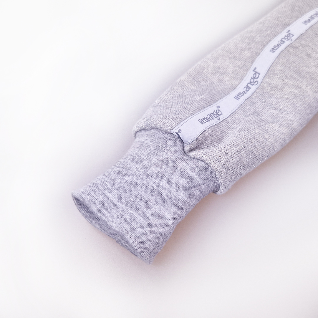 Šaty mikinové - šedý melír lesk 116