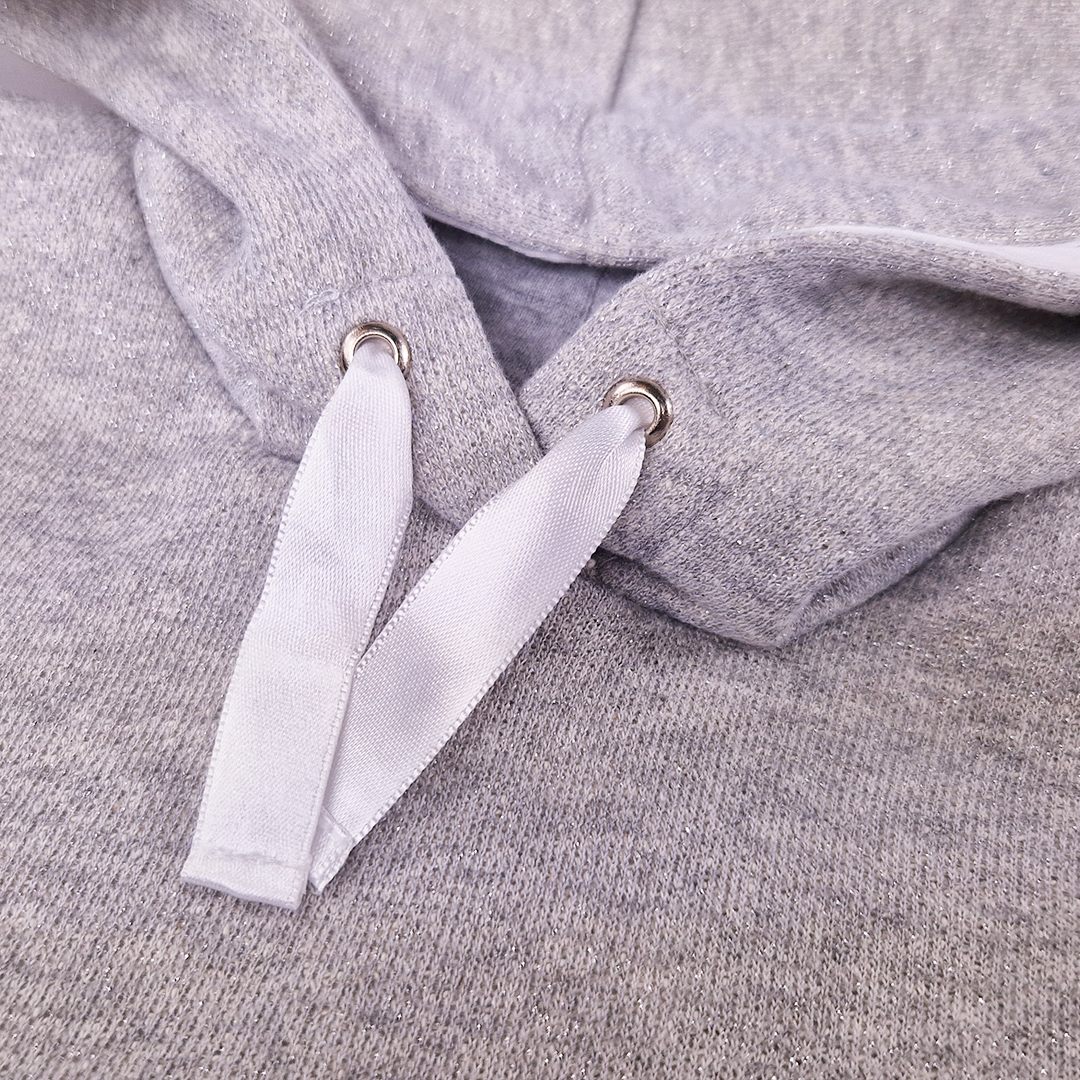 Šaty mikinové - šedý melír lesk 116