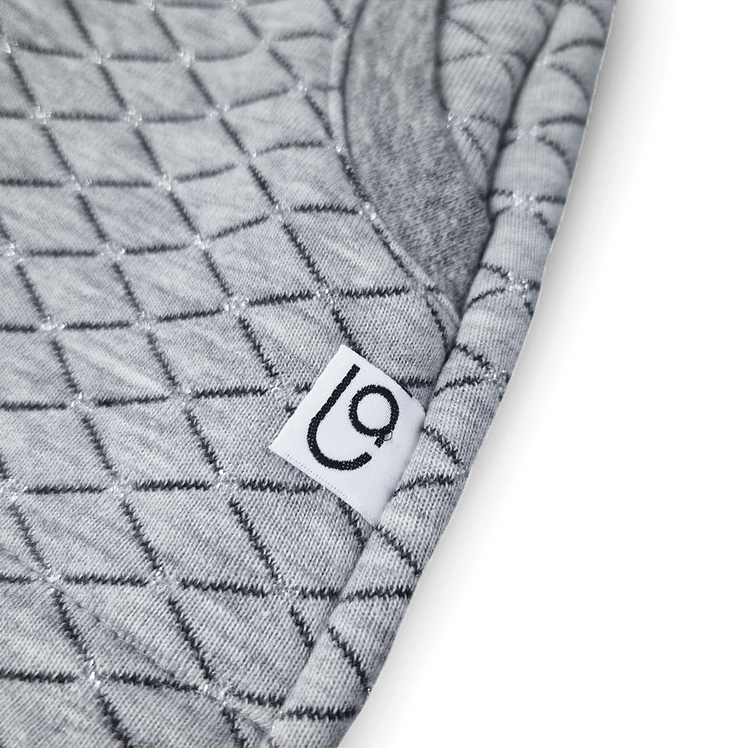 Šaty mikinové - šedý melír vzor lesk 116