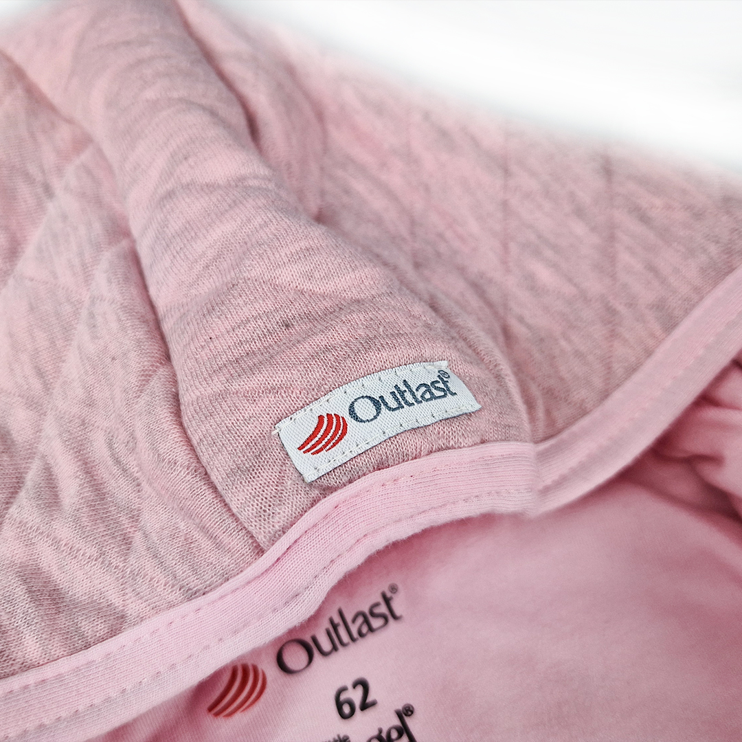 Overal podšitý lem Outlast® - sv.růžový melír 62