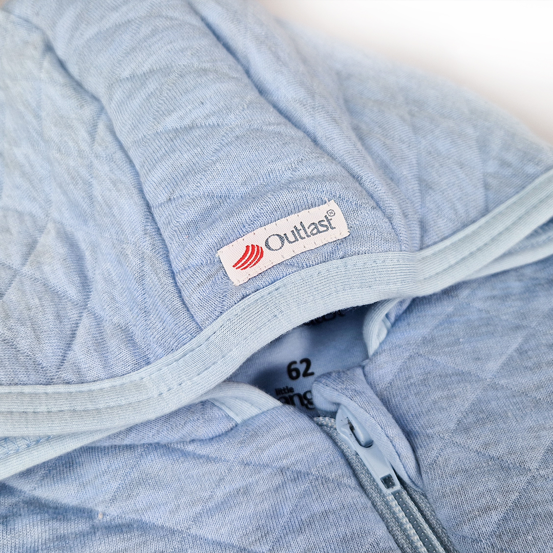 Overal podšitý lem Outlast® - sv.modrý melír 80