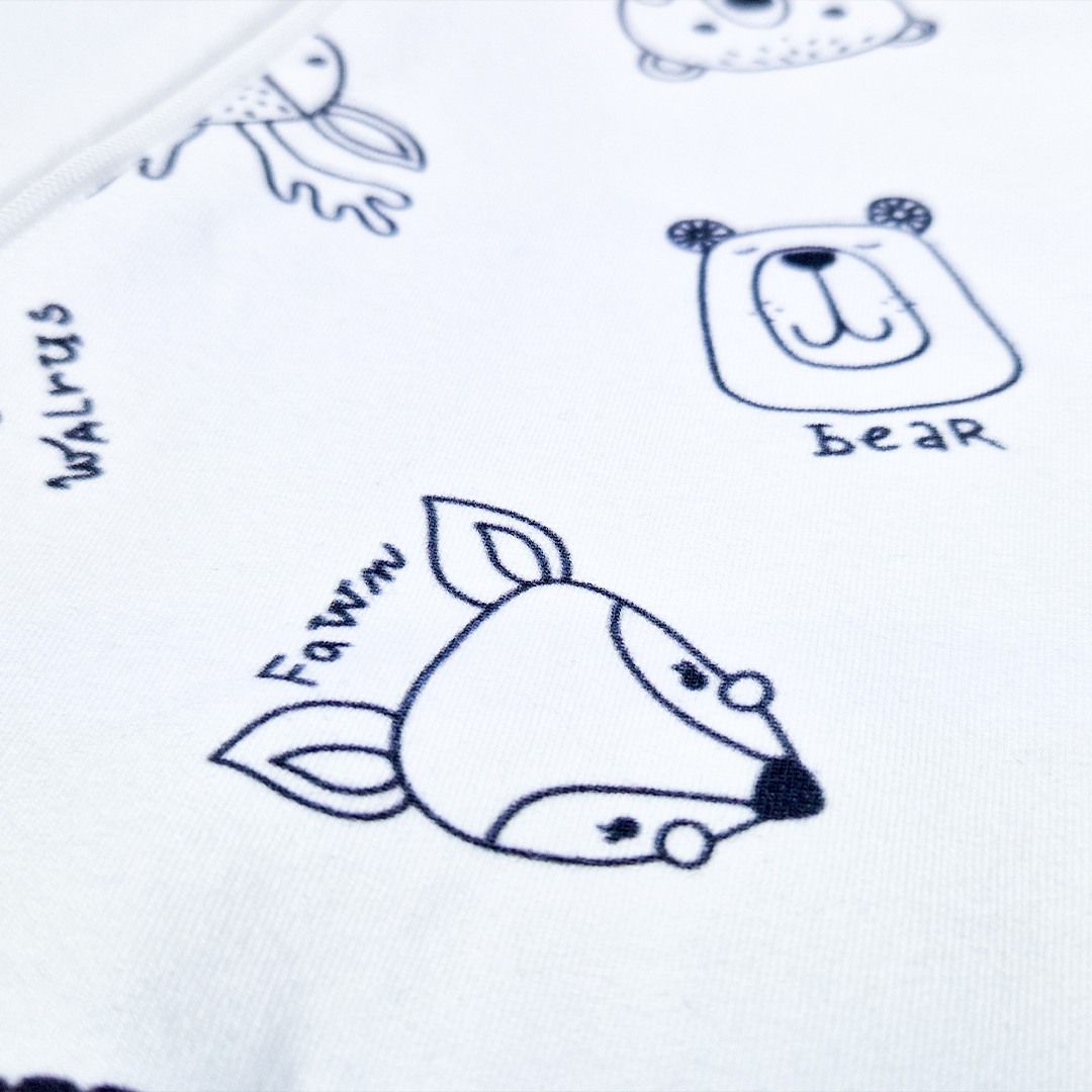 Overal smyk DR TISK Outlast® - bílá/bílá zvířátka 56