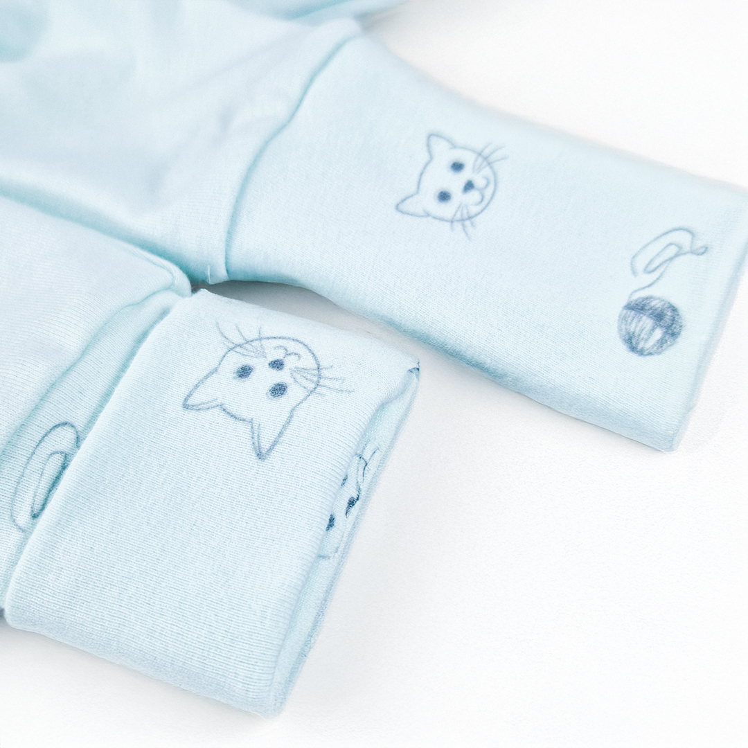 Overal smyk DR TISK Outlast® - sv.zelená/sv.zelená koťátka 56